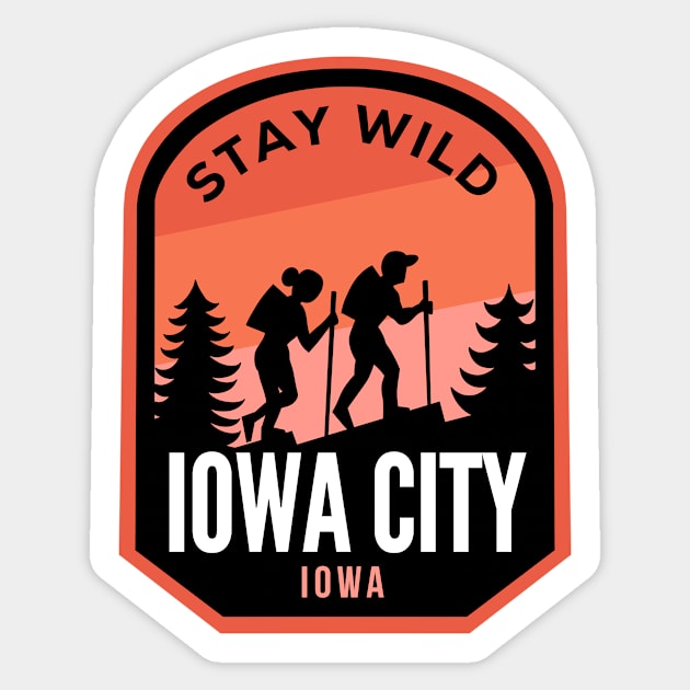 Iowa City Hiking in Nature Sticker by HalpinDesign